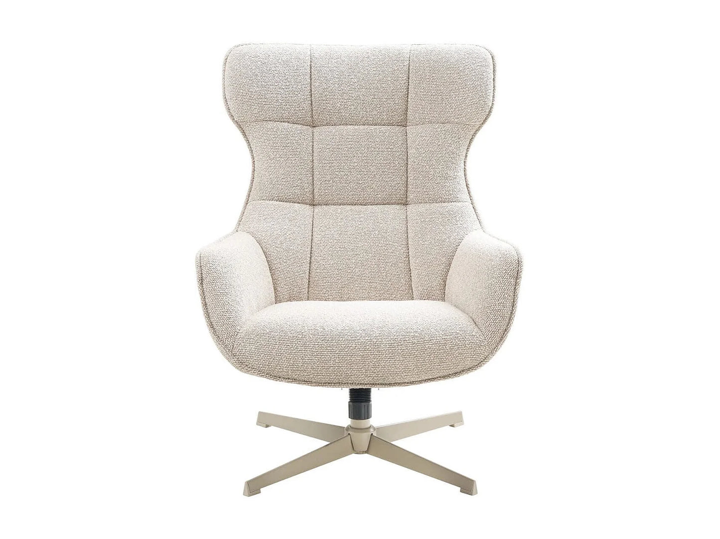 Fauteuil Japandi Pivotant Bouclette Chiné - Baltasar