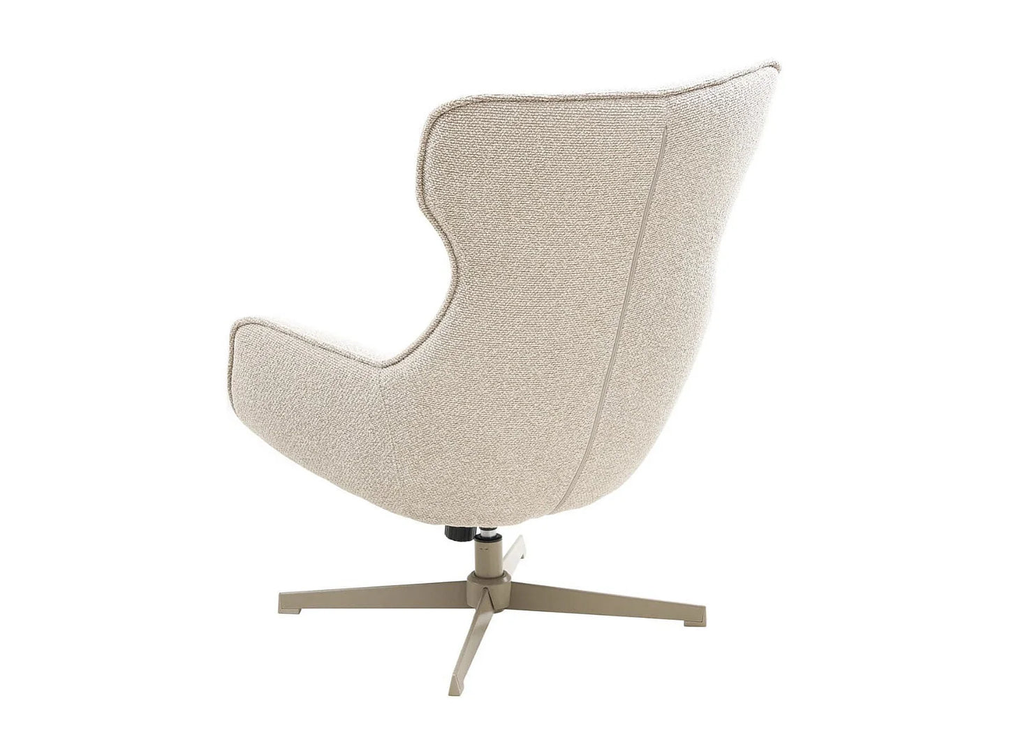 Fauteuil Japandi Pivotant Bouclette Chiné - Baltasar