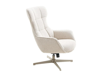 Fauteuil Japandi Pivotant Bouclette Chiné - Baltasar