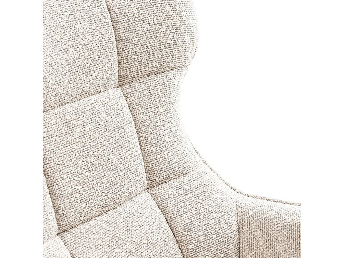 Fauteuil Japandi Pivotant Bouclette Chiné - Baltasar