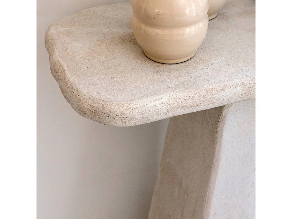 Console Pied Japandi Central Blanc - Danae