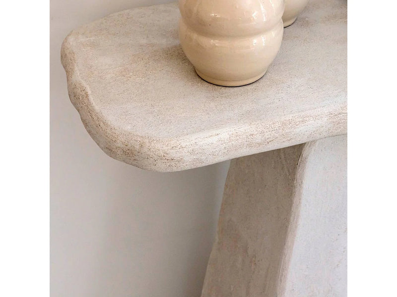 Console Pied Japandi Central Blanc - Danae