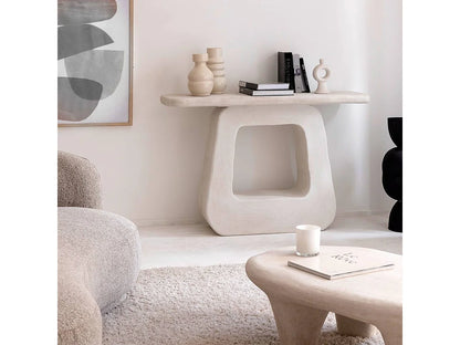 Console Pied Japandi Central Blanc - Danae