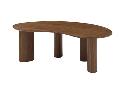 Table Basse Japandi Organique Noyer - Calynor