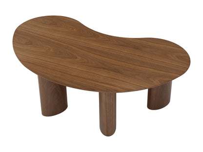 Table Basse Japandi Organique Noyer - Calynor