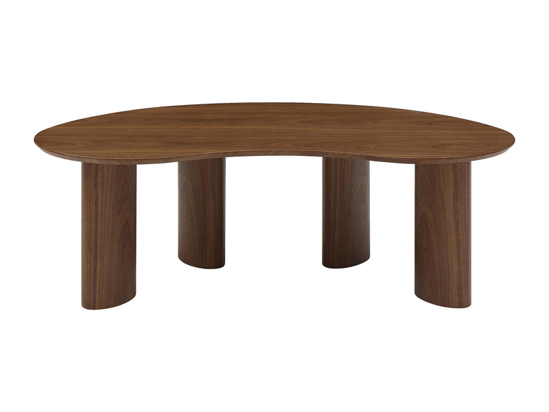 Table Basse Japandi Organique Noyer - Calynor