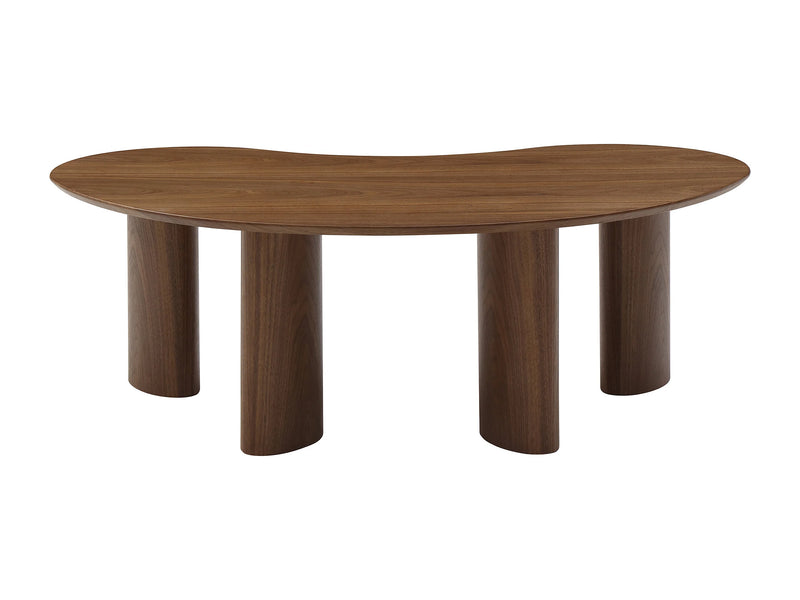Table Basse Japandi Organique Noyer - Calynor