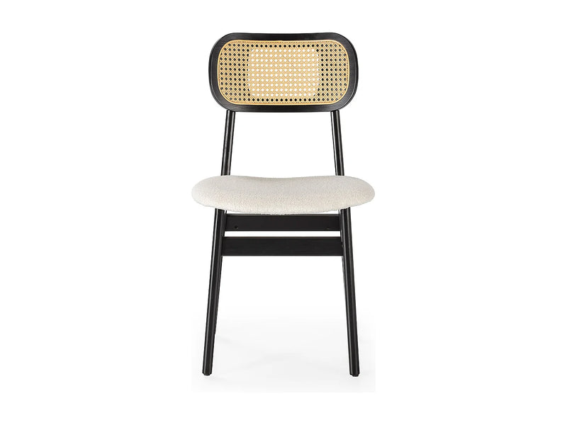 Pack 2 Chaises Japandi Mouton Et Rotin - Boira