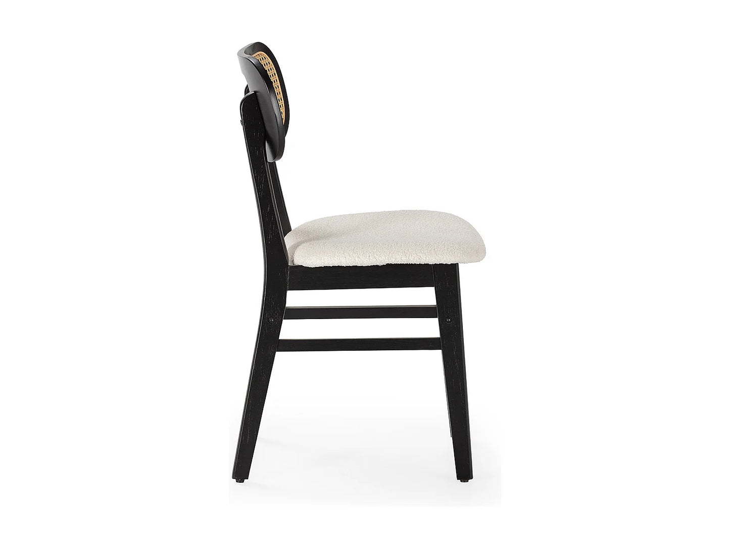 Pack 2 Chaises Japandi Mouton Et Rotin - Boira