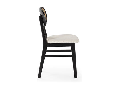 Pack 2 Chaises Japandi Mouton Et Rotin - Boira