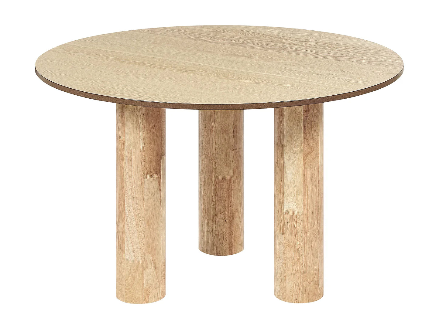 Table Ronde Japandi Bois Clair 120cm - Orin