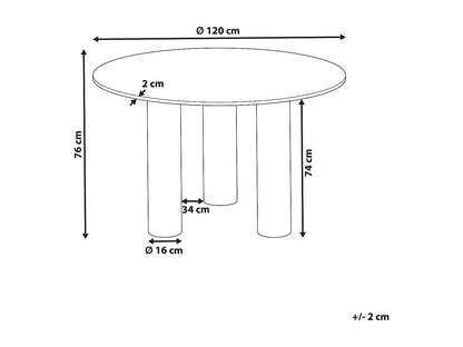 Table Ronde Japandi Bois Clair 120cm - Orin