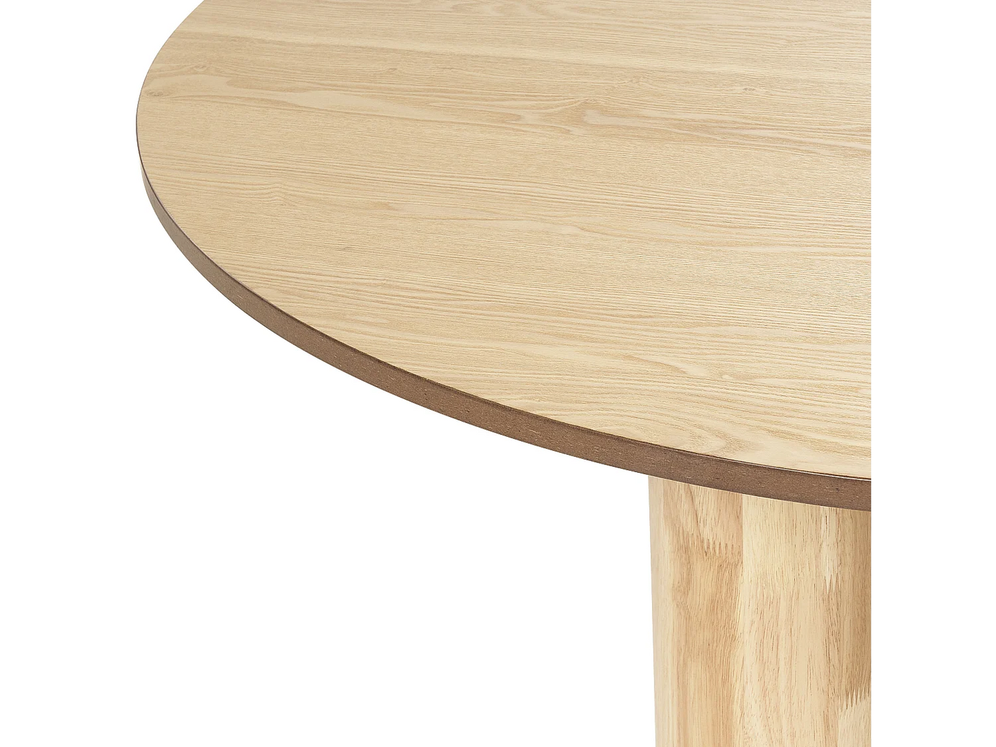 Table Ronde Japandi Bois Clair 120cm - Orin