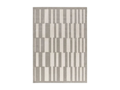 Tapis Japandi Géométrique Gris Blanc - Baresa