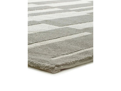 Tapis Japandi Géométrique Gris Blanc - Baresa