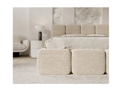 Lit Coffre Japandi Sommier Relevable Beige - Delicato