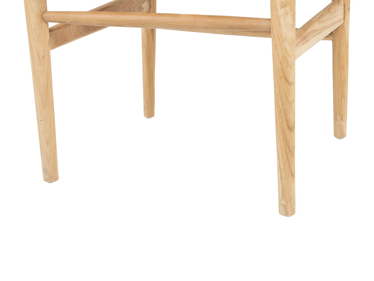 Lot De 2 Chaises Japandi Teck Et Paille - Pogiana