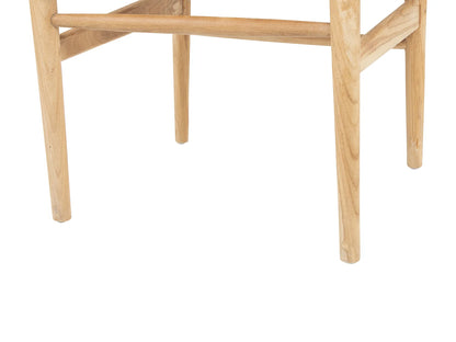 Lot De 2 Chaises Japandi Teck Et Paille - Pogiana