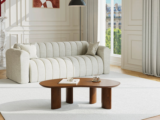 Table Basse Japandi Organique Noyer - Calynor
