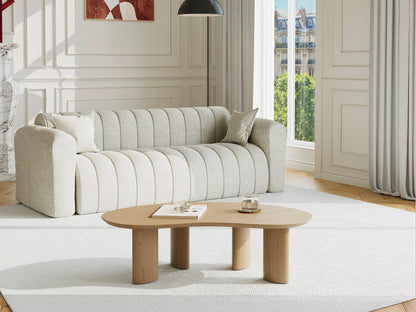 Table Basse Japandi Organique Bois Clair - Calynor