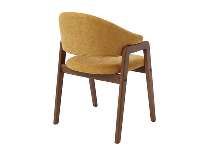 Chaise Accoudoirs Japandi Jaune Naturel Foncé - Soluna