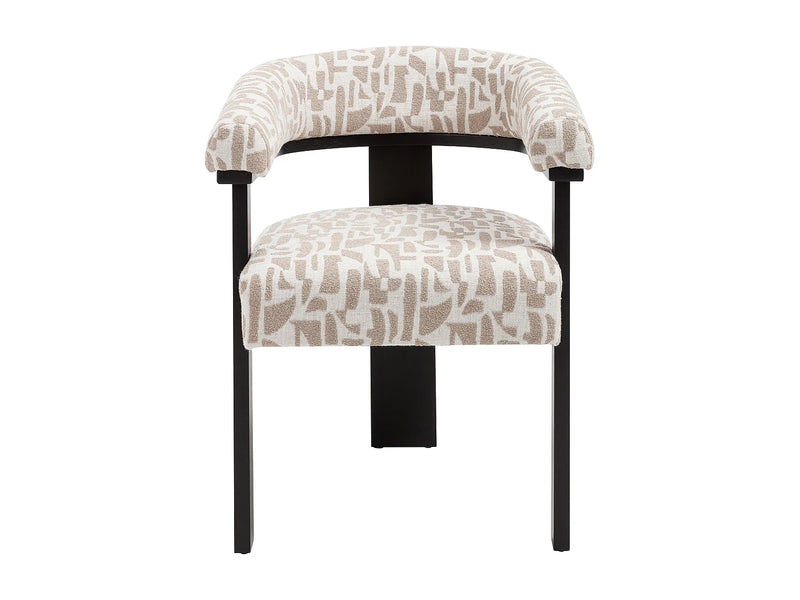Lot 2 Chaises Japandi Texture Bicolore Noir - Livelia