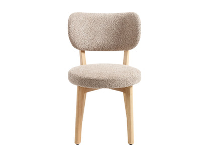 Duo Chaises Japandi Bouclette Teinte Taupe - Toriel