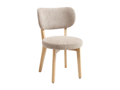 Duo Chaises Japandi Bouclette Teinte Taupe - Toriel