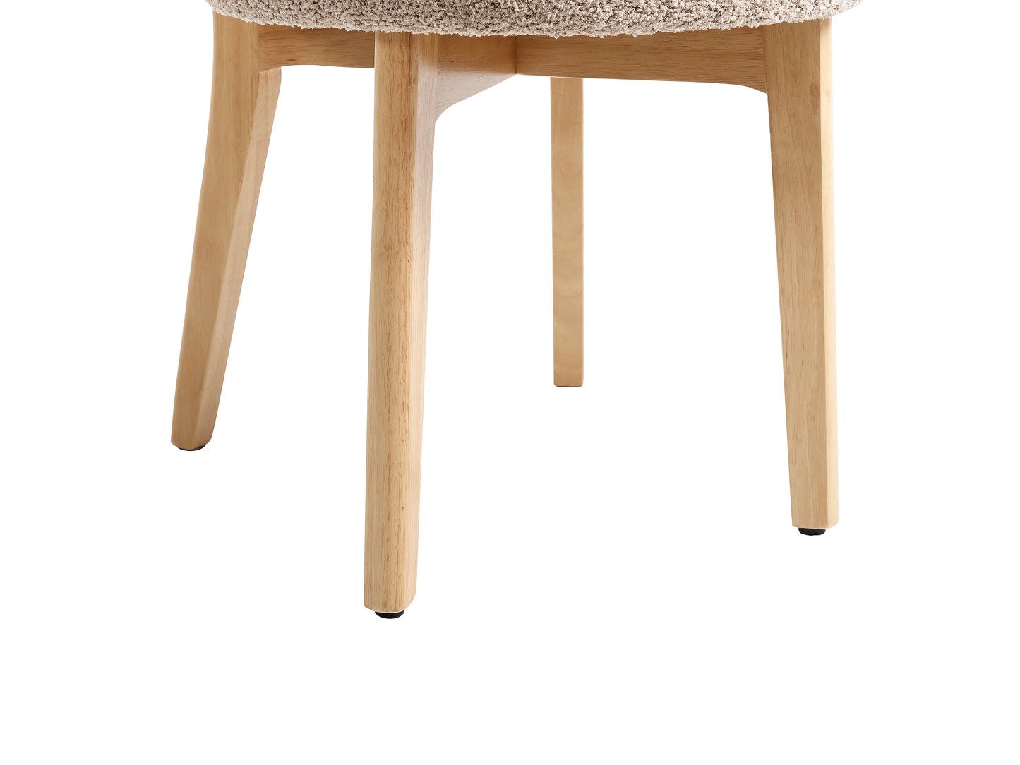 Duo Chaises Japandi Bouclette Teinte Taupe - Toriel