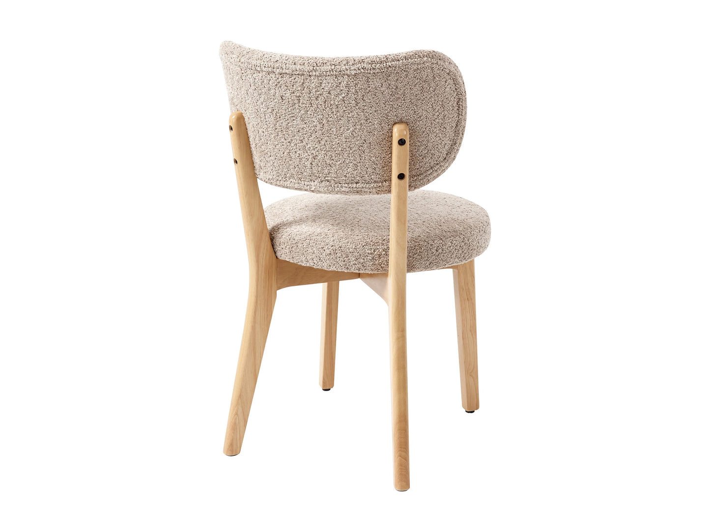 Duo Chaises Japandi Bouclette Teinte Taupe - Toriel
