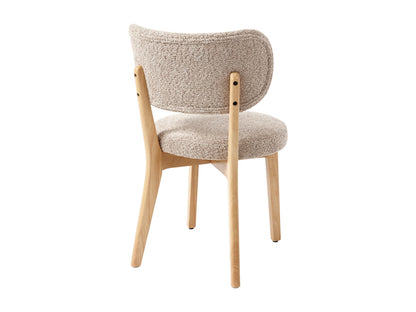 Duo Chaises Japandi Bouclette Teinte Taupe - Toriel