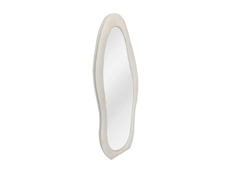 Miroir Organique Japandi Velours Crème - Lavina