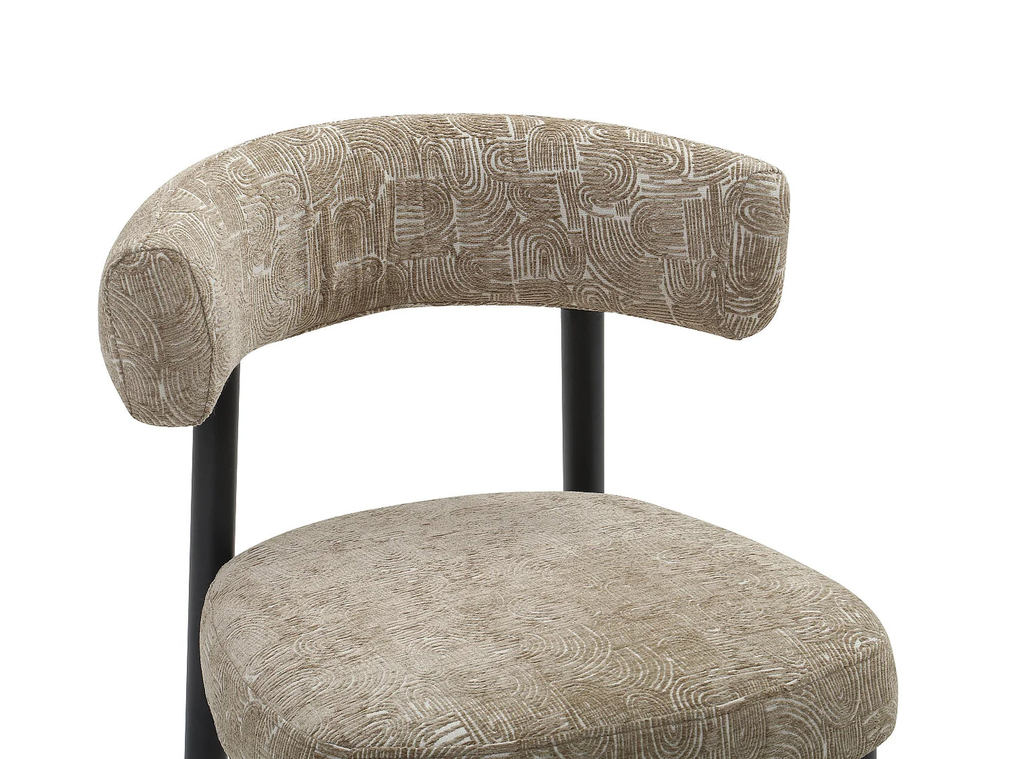Duo Chaises Japandi Tissu Pieds Métal Noir - Selorin