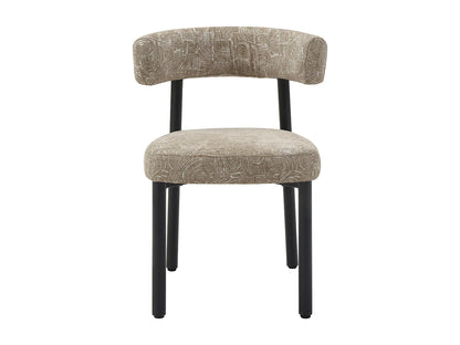 Duo Chaises Japandi Tissu Pieds Métal Noir - Selorin