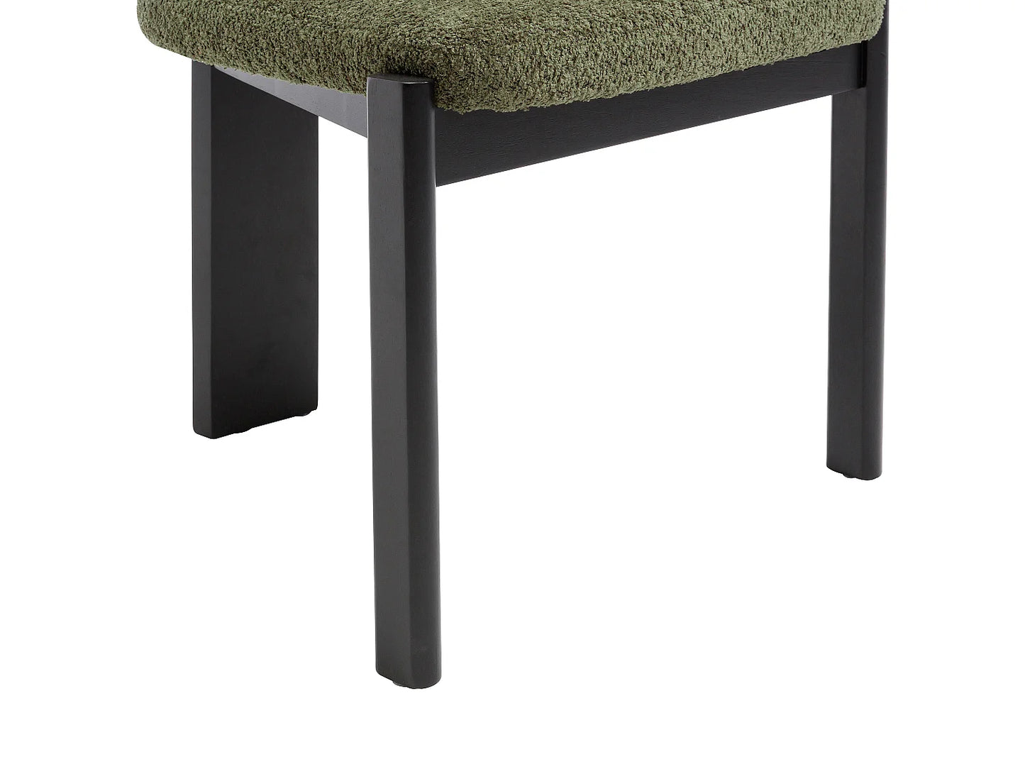 Duo Chaises Japandi Bouclette Noir Et Kaki - Wilana