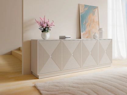 Buffet Quatre Portes Japandi Beige - Mezulia