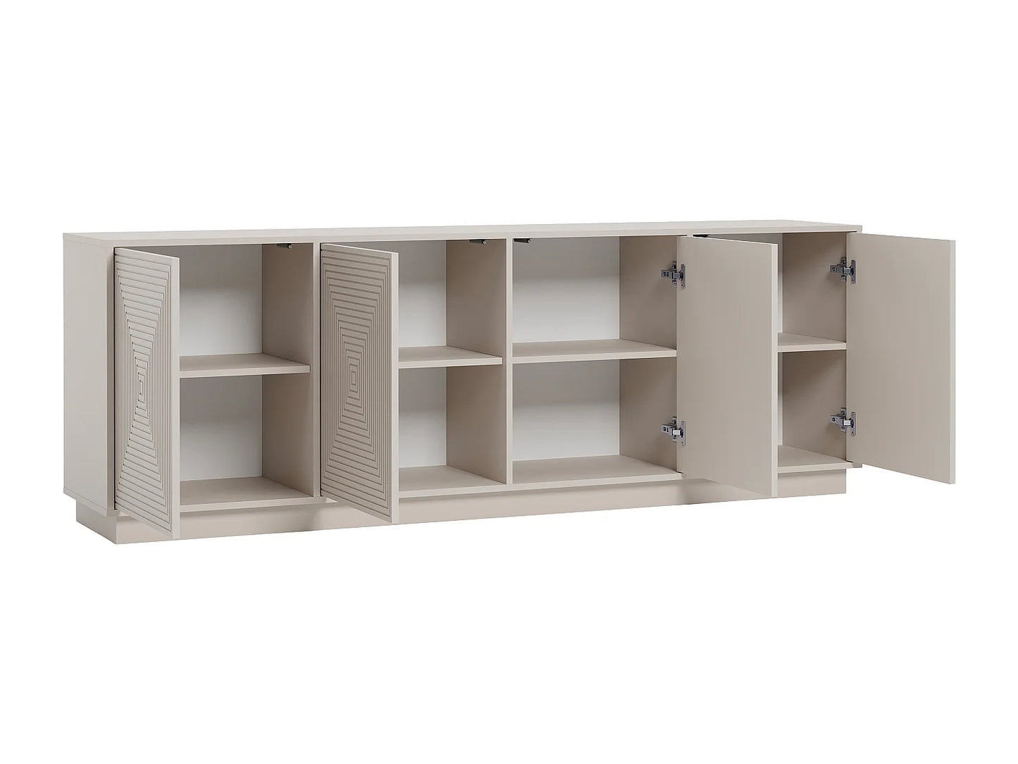 Buffet Quatre Portes Japandi Beige - Mezulia