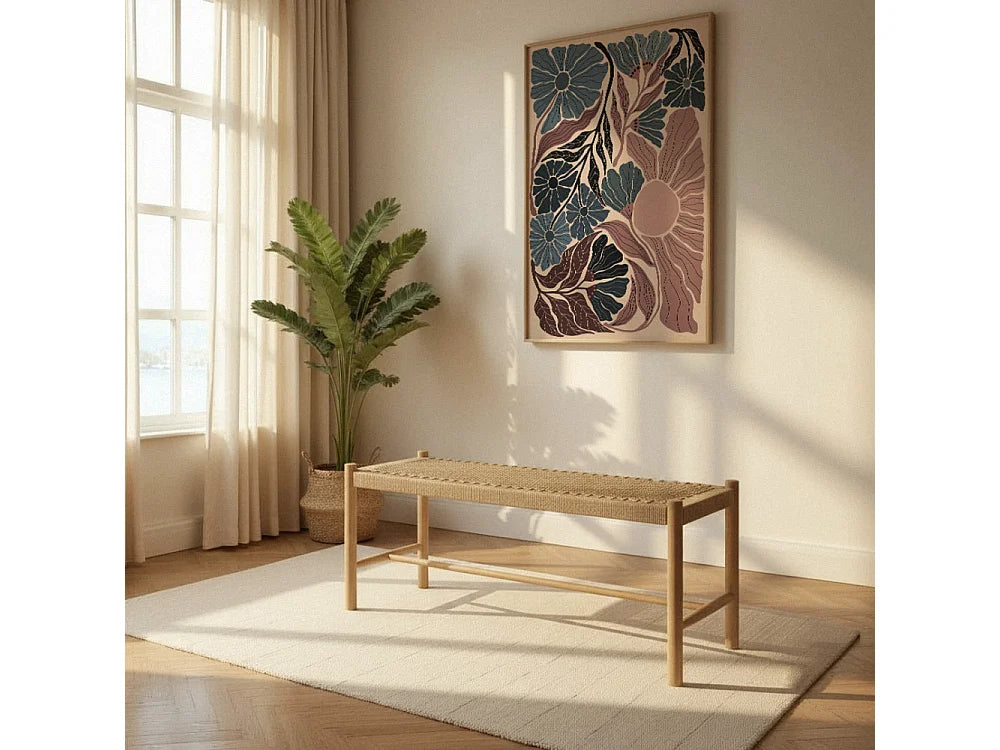 Banc Corde Japandi Bois Clair - Victor