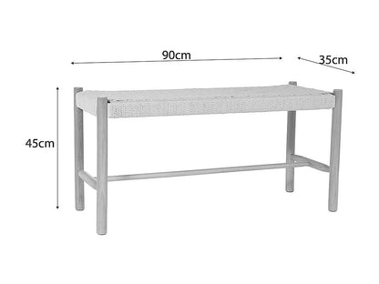 Banc Corde Japandi Bois Clair - Victor