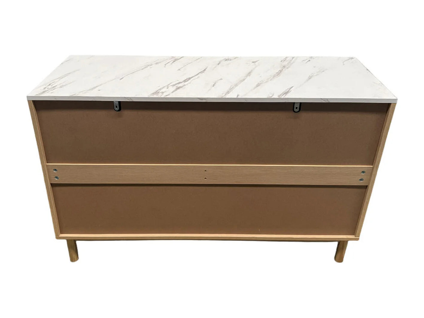 Buffet Rainuré Japandi Effet Marbre - Brox
