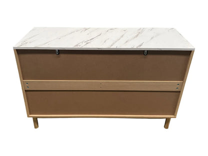 Buffet Rainuré Japandi Effet Marbre - Brox