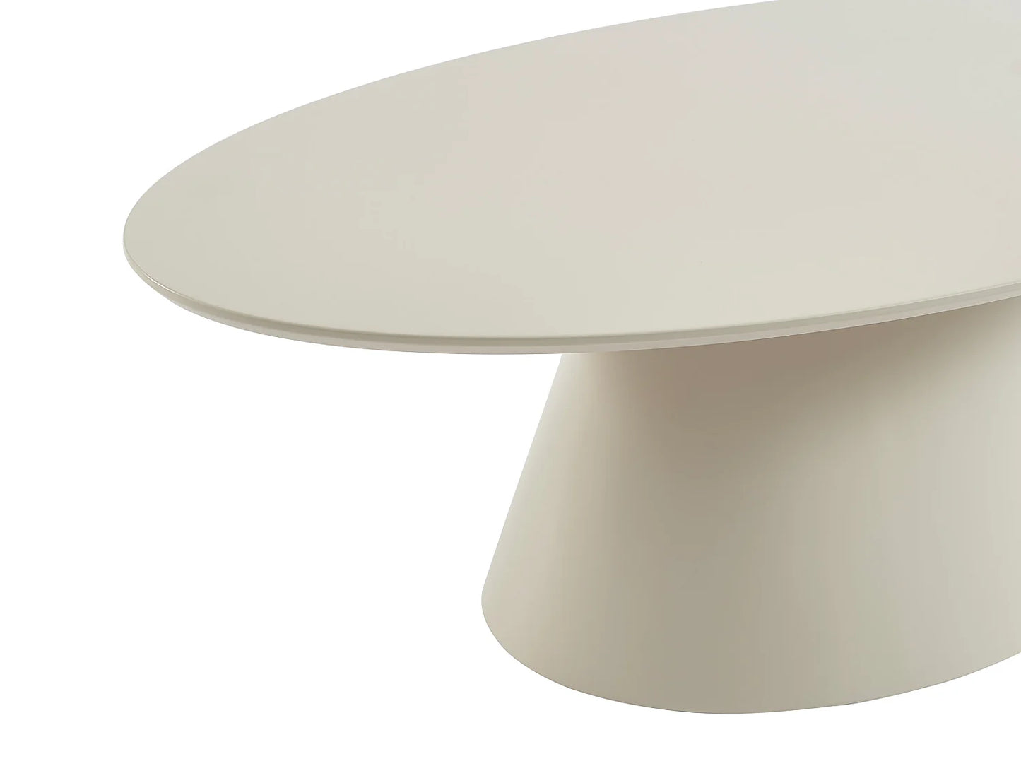 Table Basse Japandi Ovale Beige - Antelada