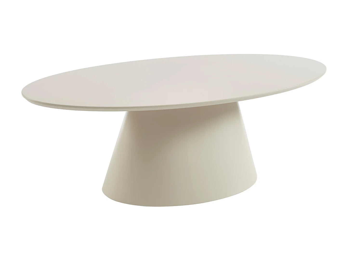 Table Basse Japandi Ovale Beige - Antelada