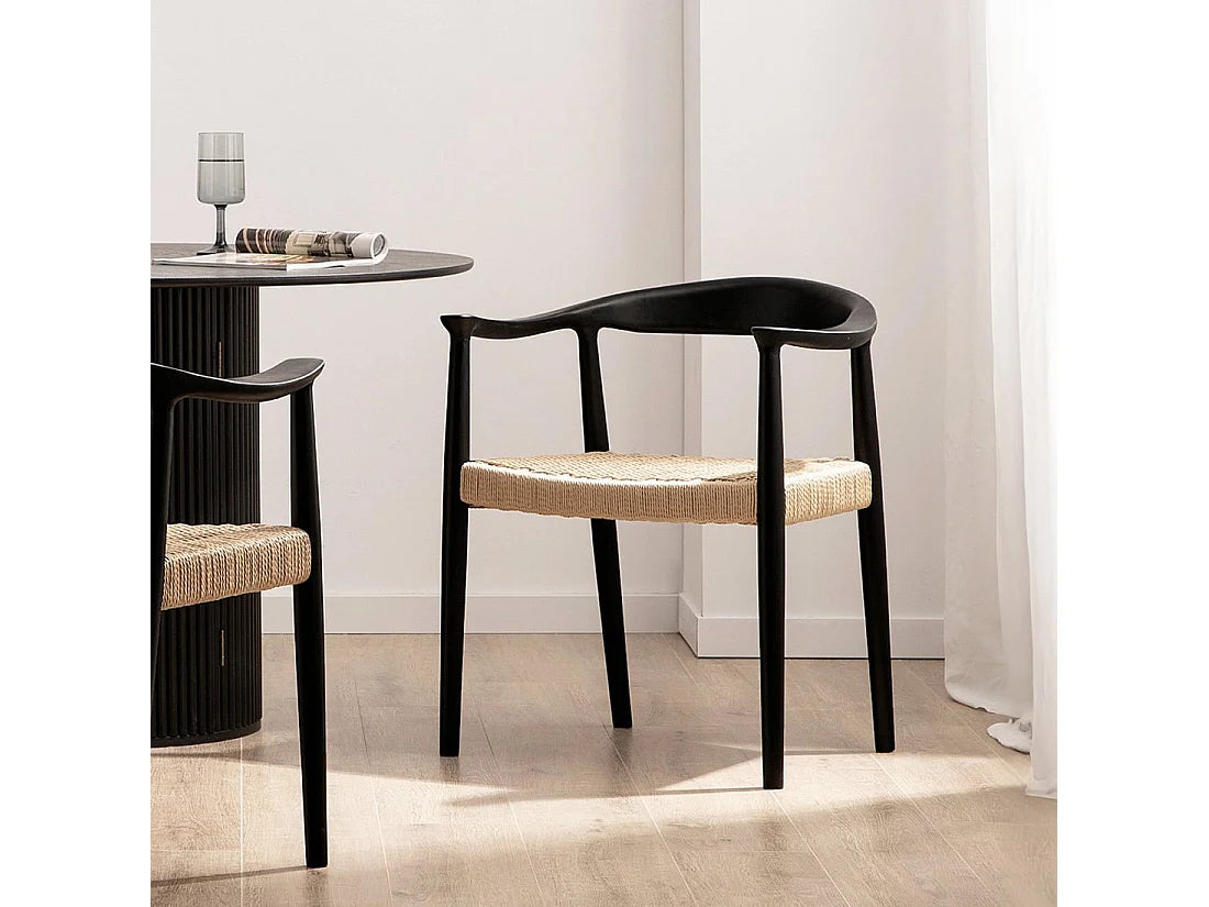 Chaise Japandi Salle À Manger Massif Chêne - Comedor