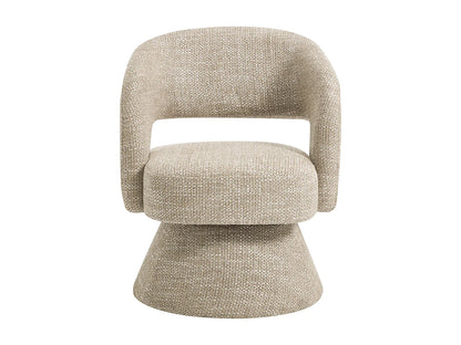 Fauteuil Japandi Pivotant Modern Beige - Narolia