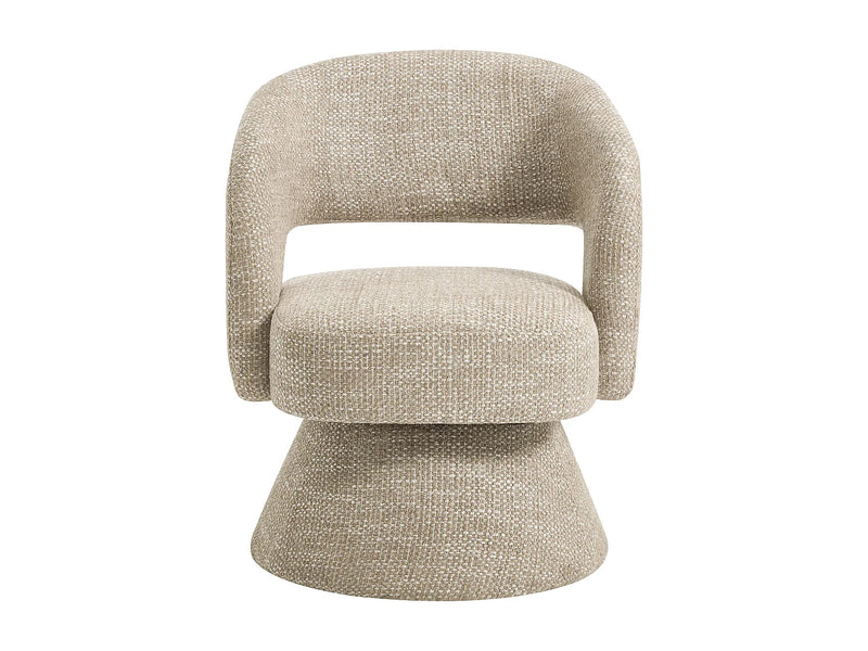 Fauteuil Japandi Pivotant Modern Beige - Narolia