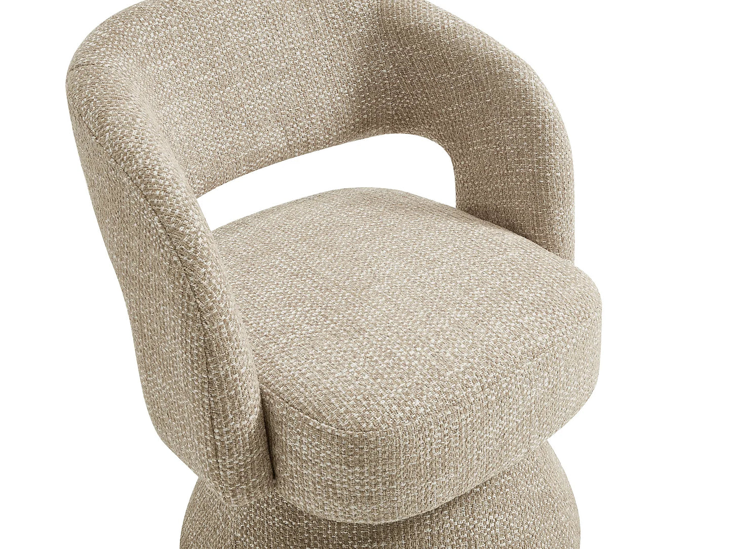 Fauteuil Japandi Pivotant Modern Beige - Narolia