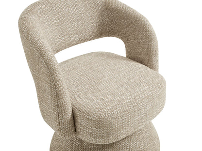 Fauteuil Japandi Pivotant Modern Beige - Narolia