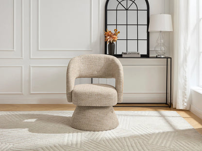 Fauteuil Japandi Pivotant Modern Beige - Narolia