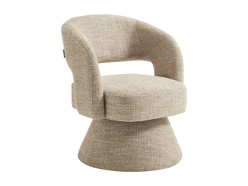 Fauteuil Japandi Pivotant Modern Beige - Narolia